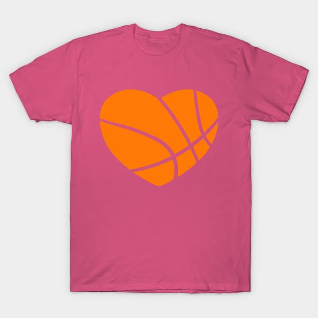 Basketball Heart T-Shirt by Jay Prince